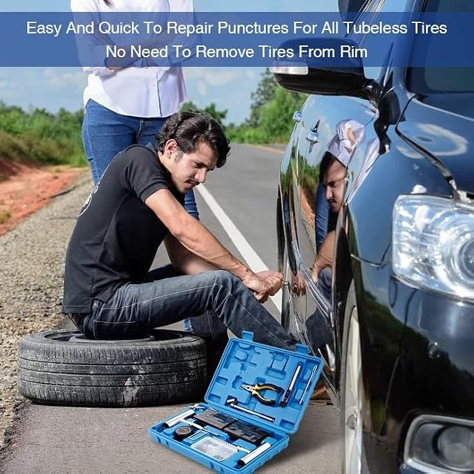 Flat Tire Repair Kit with Plug 68 Pcs - Image 7