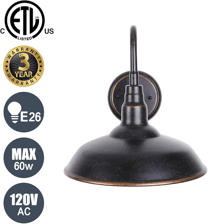 14in Outdoor Gooseneck Barn Light - Image 8
