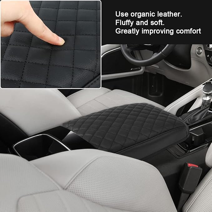 sportuli Center Console Cover Anti-Scratch Leather Armrest Cushion Compatible - Image 5