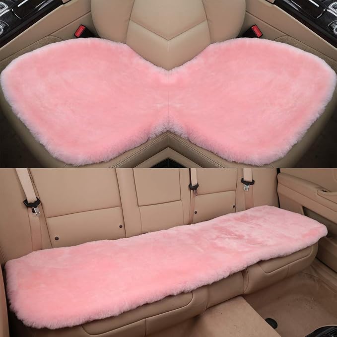 Fluffy Genuine Australia Sheepskin Car Seat Cover - Image 6