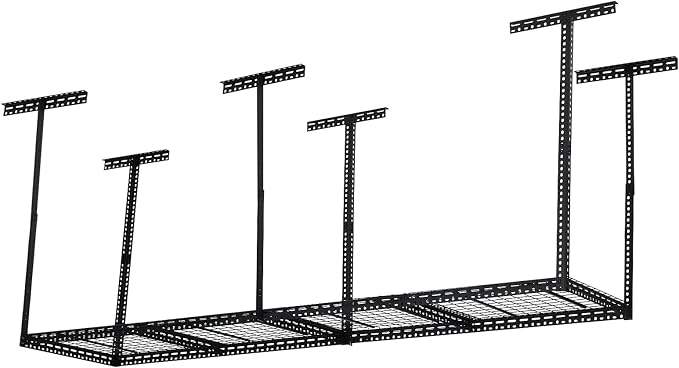 Overhead Garage Storage Rack 2x8 FT, Steel Ceiling Shelves 660lb Capacity - Image 7