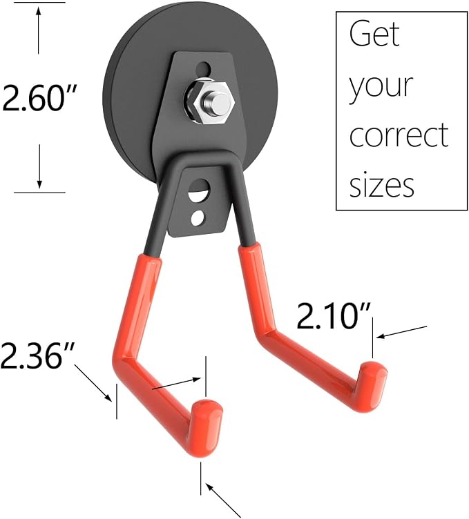 Magnetic Garage Hook, Heavy Duty Garage Storage Magnetic Hooks Steel Tool - Image 2