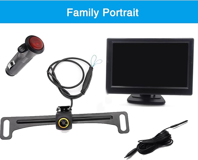 Wired Backup Camera for Truck 5 '' AHD 1080P Front Rear View Monitor KIT 2K - Image 8