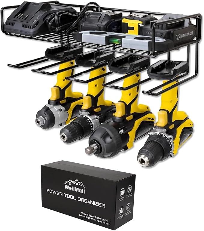 Heavy Duty Tool Organizer, 4 Wall Mount Anchors, 3.95" Between Slots, Sturdy - Image 9