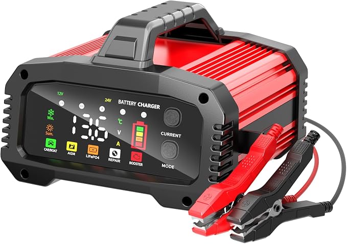 YONHAN 25A Battery Charger & Maintainer, 12V/24V All-in-One Charger by InnovativeAutomotiveProducts