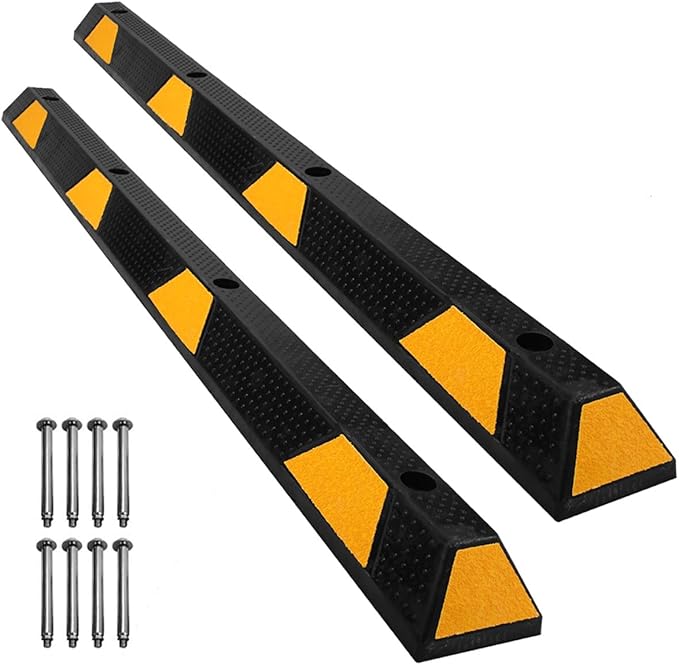 72" Rubber Parking Curbs Block Target by Qualifort