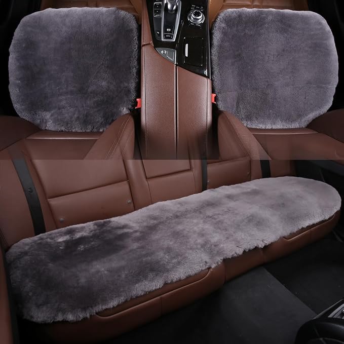 Fluffy Genuine Australia Sheepskin Car Seat Cover - Image 5