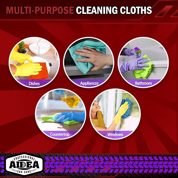 AIDEA Microfiber Cleaning Cloth 20PK, Microfiber Towels - Image 7