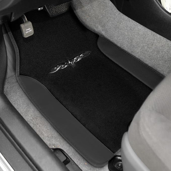 BDK carXS Fresh Two-Tone Carpet Floor Mats, Tribal Tattoo Design - Image 3