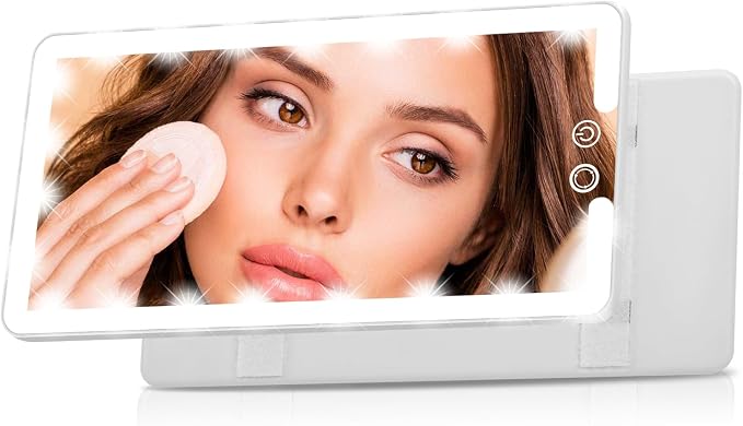 Car Sun Visor Vanity Mirror, Dimmable Makeup Mirror by Junyaoxuan
