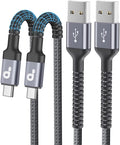 USB C Cable 10FT, Type C Cable 3A Fast Charging Upgraded Extra Durable Braided by PRAKIE