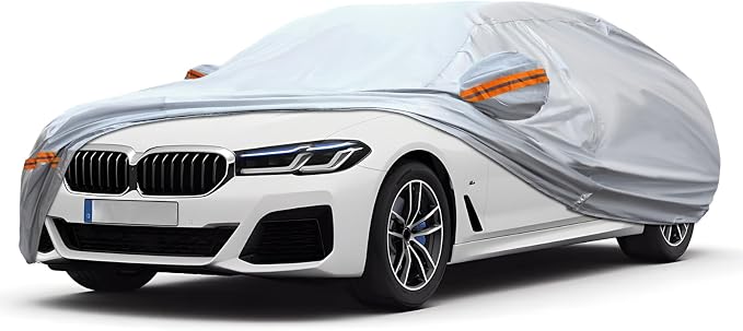 KEYOOG Car Cover, Fit for 188"-198" Length Sedan, 6-Layer All-Weather Waterproof by KEYOOG