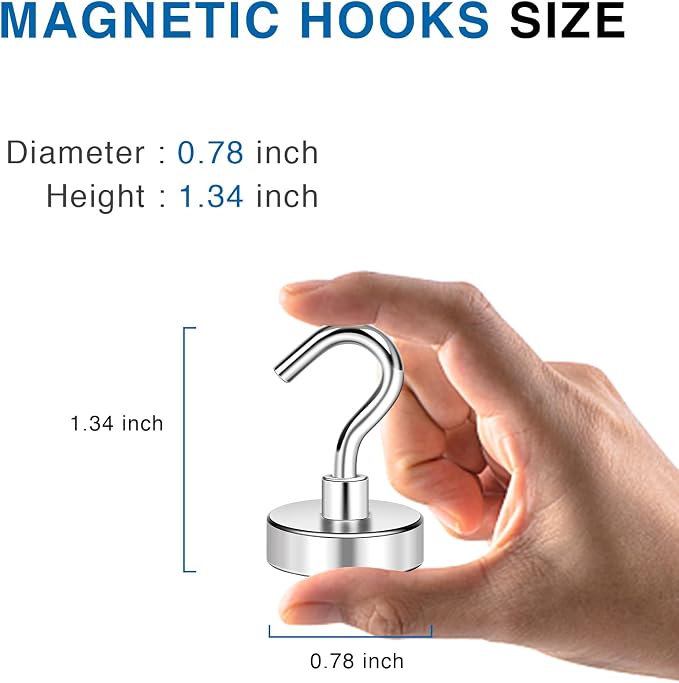LOVIMAG Strong Magnetic Hooks, 40LBS Neodymium Magnets - Image 2