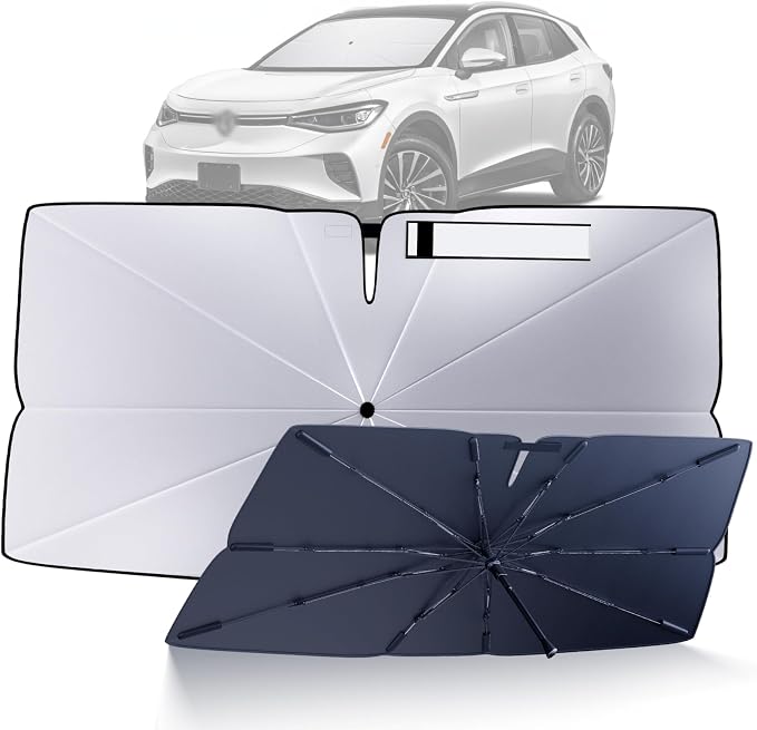 Windshield Sun Shade Umbrella for 2021-2025 Volkswagen VW ID.4 Accessories: by HIMUMOY