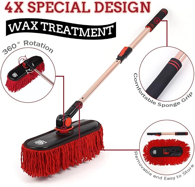 Car Duster Exterior Scratch Free, Car Dusters Extendable Handle Cleaning - Image 4