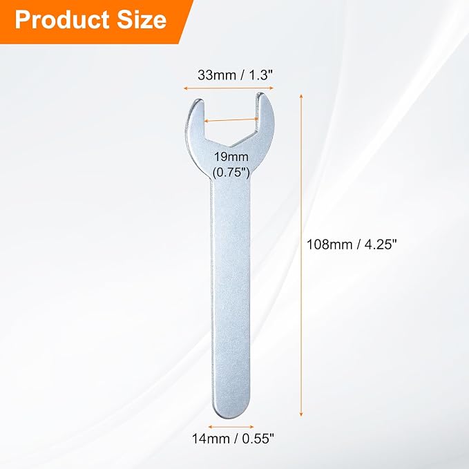 HARFINGTON 10pcs Small Wrench Open End Wrench 19x108x2mm Metric U-Shaped Single - Image 2