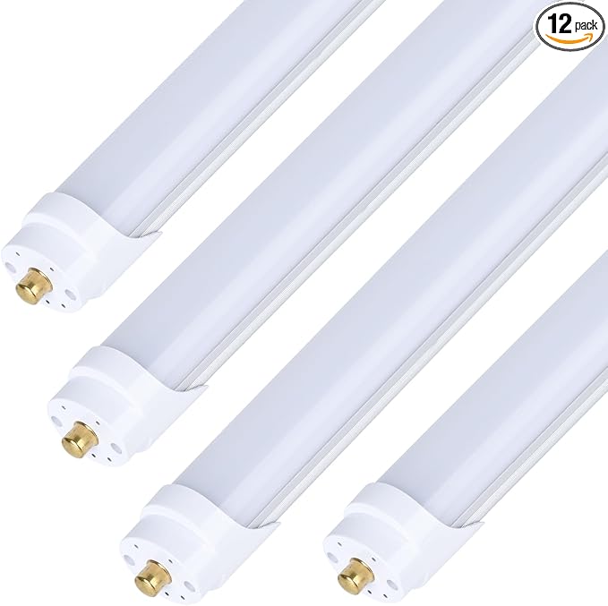 4-Pack, 8 Foot LED Bulbs, 100W 15000lm 6000K Cold White, Super Bright, T8 T10 by DOUYIDOUBEST-LEDLIGHTING
