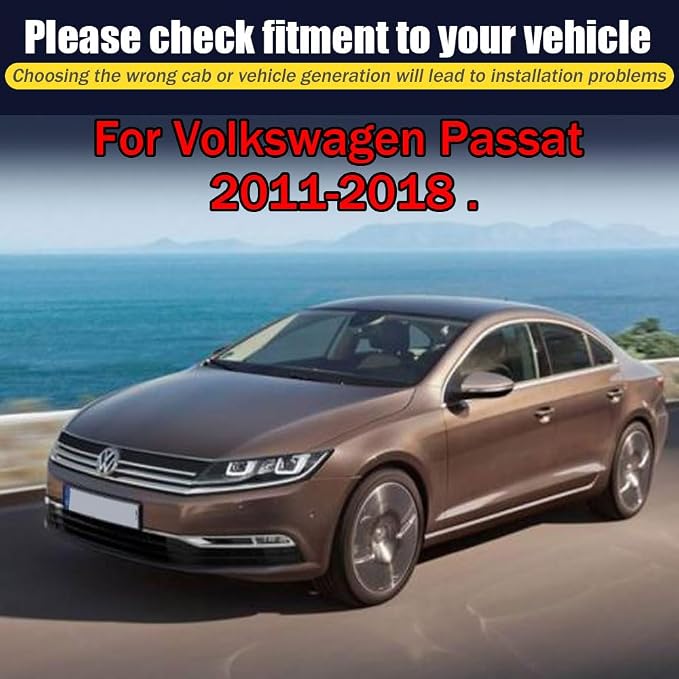 Rain Guards for Volkswagen Passat 2011-2018, Tape-on Side Window Deflectors for - Image 6