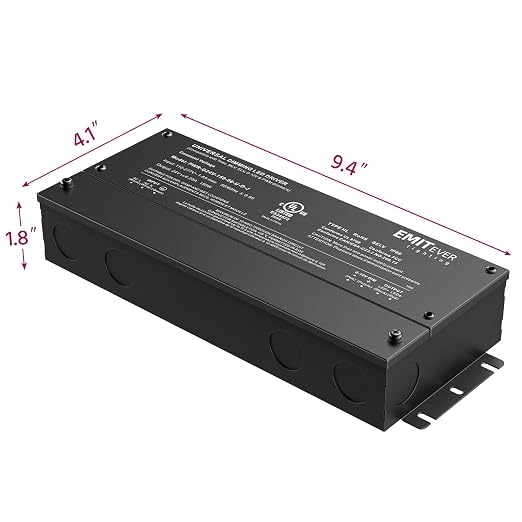 EMITEVER Dimmable Led Driver, 2 Packs 150W AC 110V-277V to DC 24V Transformer - Image 3