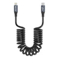 AGVEE 5ft Coiled Short USB-C to Lightning Charging Cable 30W PD Fast Charger by AGVEE