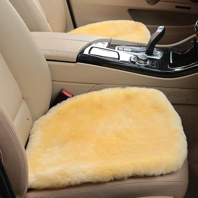 Fluffy Genuine Australia Sheepskin Car Seat Cover - Image 3