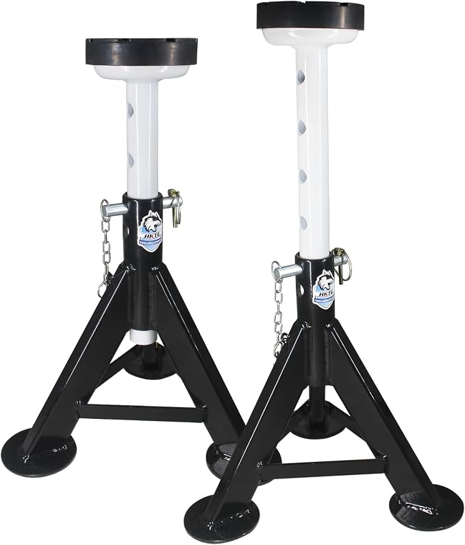 HKTE 4 Ton Heavy Duty Jack Stands, Security Locking Pins, 000 lbs Capacity by HKTETOOLSEQUIPMENT