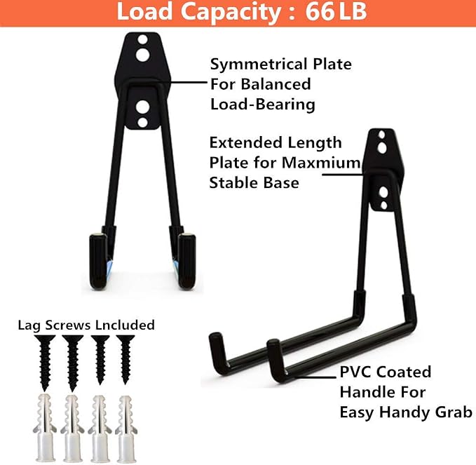 Wall Mount Heavy Duty Double Utility Tools Hooks - Image 3