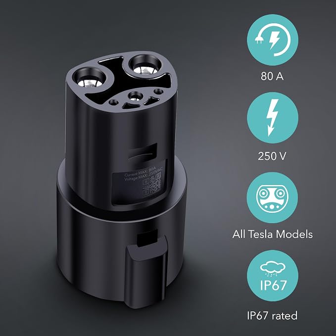 Lectron J1772 to Tesla Adapter 80 Amp - Image 2