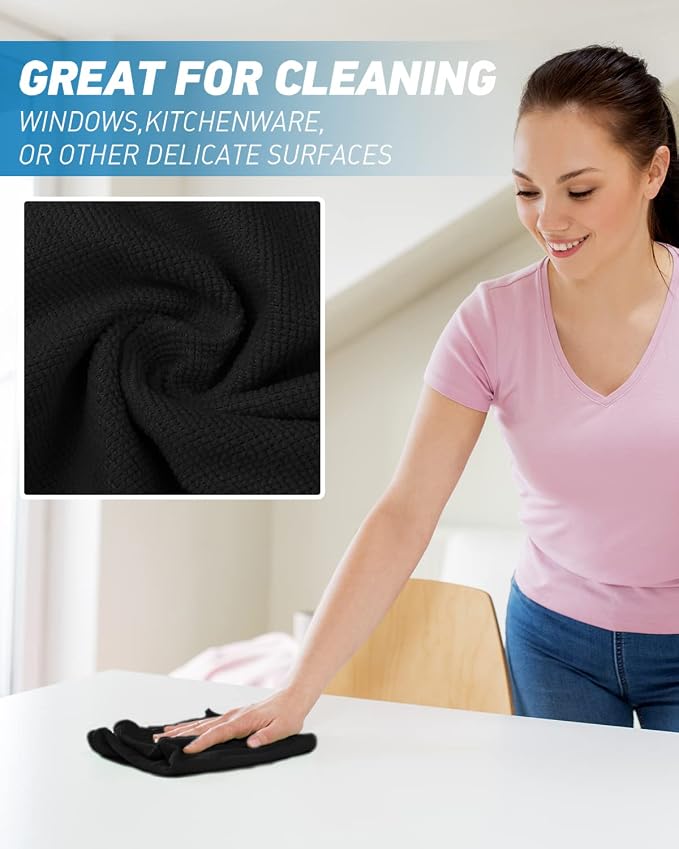 Microfiber Cleaning Cloth-50Pcs Ultra Soft Highly Absorbent Rags - Image 4