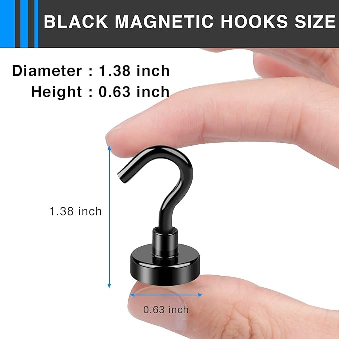 LOVIMAG Magnetic Hooks, 30Lbs Strong Magnetic Hook - Image 2