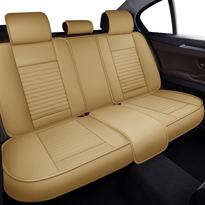 LINGVIDO Car Seat Covers, Breathable and Waterproof Faux Leather Automotive - Image 3