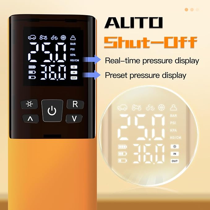 Tire Inflator Portable Air Compressor, Air Pump - Image 4