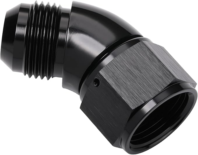 45 Degree 12AN Male to 12AN Female Swivel Full Flow Fitting Adapter Coupler - Image 4