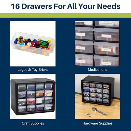 Akro-Mils 16-Drawer Plastic Drawer Storage Cabinet - Image 5