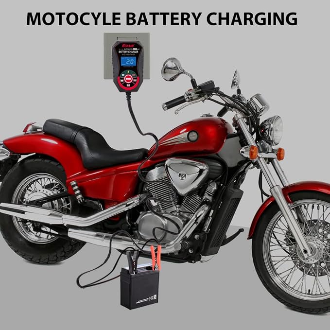 KATBO Battery Charger, 2Amp Battery Maintainer, car Battery Charger 6V 12V - Image 5