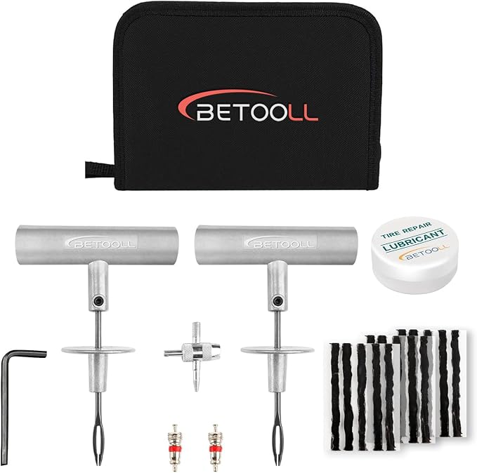 Tire Repair Kit, for car Motorcycle, Golf Cart, Trailer etc. by BETOOLL