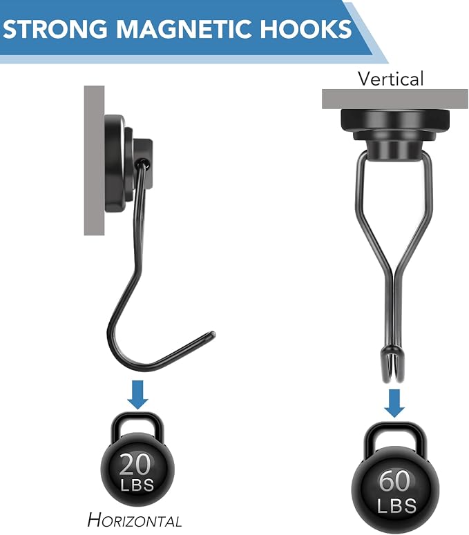 DIYMAG Swivel Swing Magnetic Hooks - Image 2
