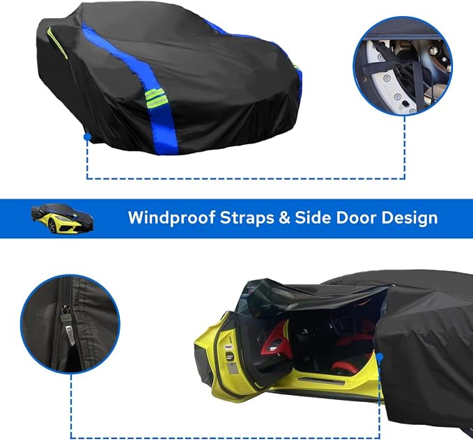 Avecrew for Chevrolet Corvette C8 Car Cover Waterproof All Weather for - Image 3