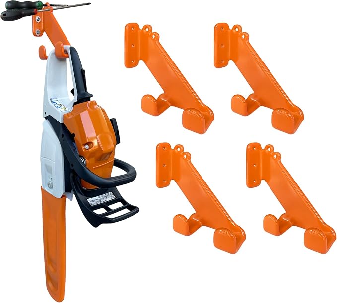 Chainsaw Hanger, 4 Pack Chainsaw Wall Mount, Heavy Duty Chainsaw Holder by OSROENE