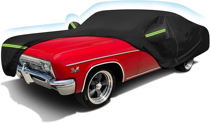 QUNSUNUS Waterproof Car Cover for Chevy Caprice 1966-1970 and 1977-1996 by QQUNSUNUS