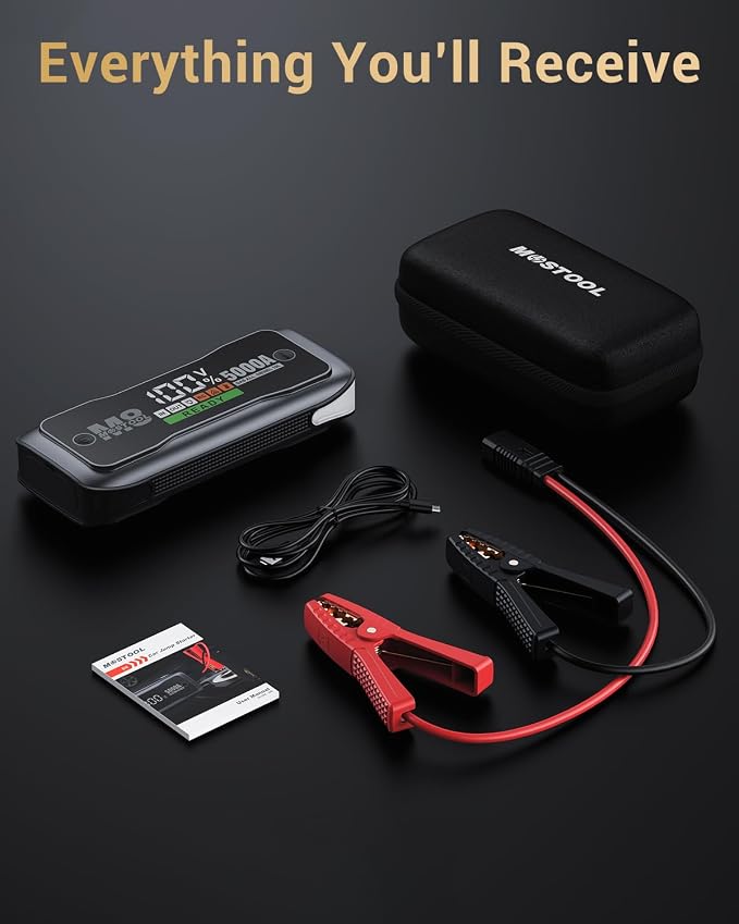 MOSTOOL M8 Car Jump Starter, 5000A Peak 12V Battery Jump Starter Power Pack - Image 9