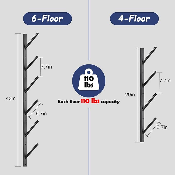 Skateboard Rack Wall Mount – Skateboard Wall Hanger, Snowboard Display Wall - Image 3