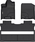 GINOWY-Floor Mats for Honda Ridgeline 2017-2023 2024 2025, TPE All Weather by GINOWY