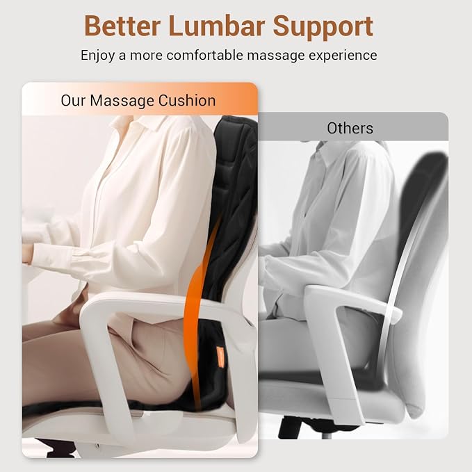 Back Massager with Heat, Heated Seat Cover Cushion with 5 Vibrating Massage - Image 8