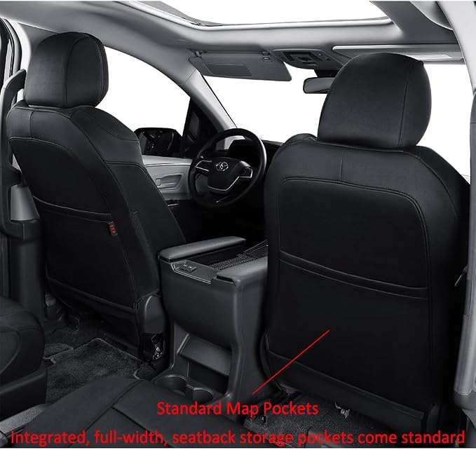 EKR Sienna Seat Covers for 2021-2025 Toyota Sienna XLE, 7 Seats, 2nd Row - Image 4