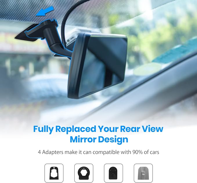 9.35''1080P OEM Rear View Mirror Camera: Recording Wide View Back Up Camera - Image 2