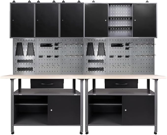 Garage Tool Storage Cabinet Workbench by JZD