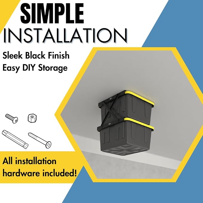 Koova Dual Rail Heavy Duty Overhead Garage Storage System - Image 4