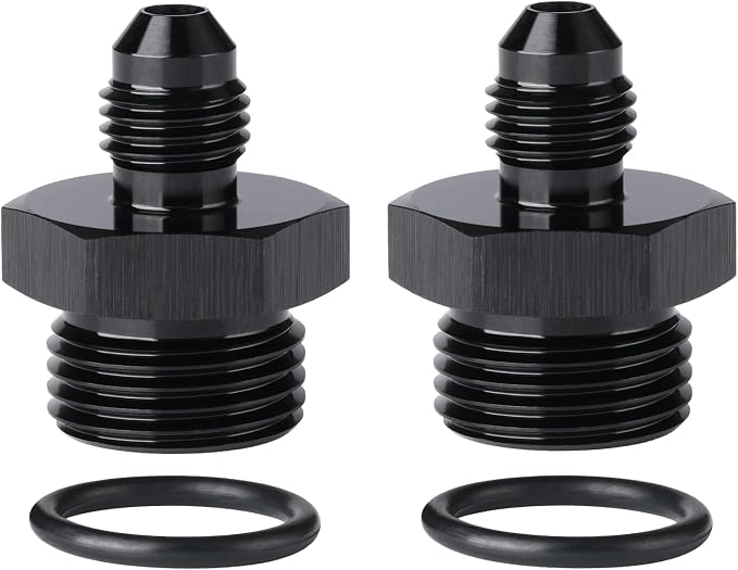 4AN Male Flare to 8AN ORB O-ring Boss Fuel Pump Rail Adapter Fitting Aluminum by Podavelle