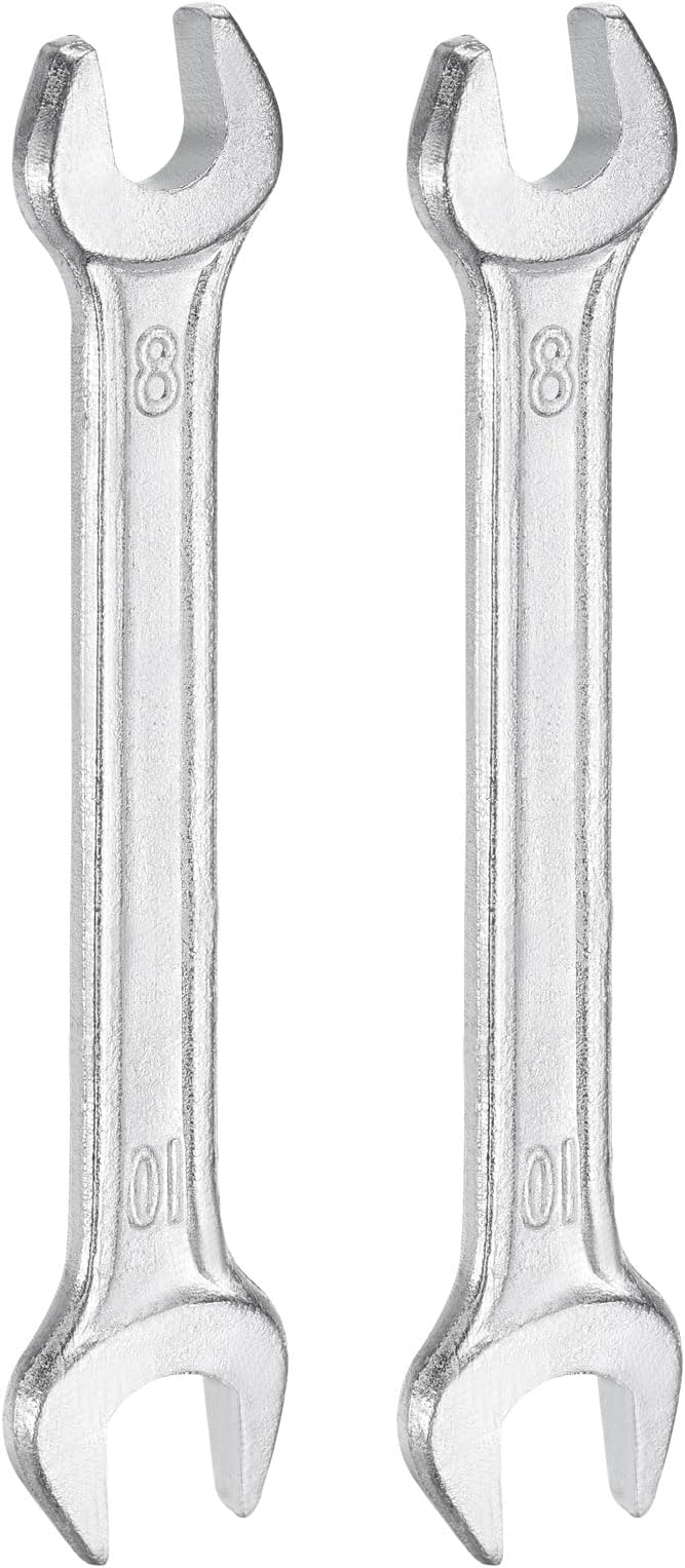 HARFINGTON 2pcs Double Open End Wrench 8mm x 10mm Metric 15 Degree Offset Angle by HARFINGTON
